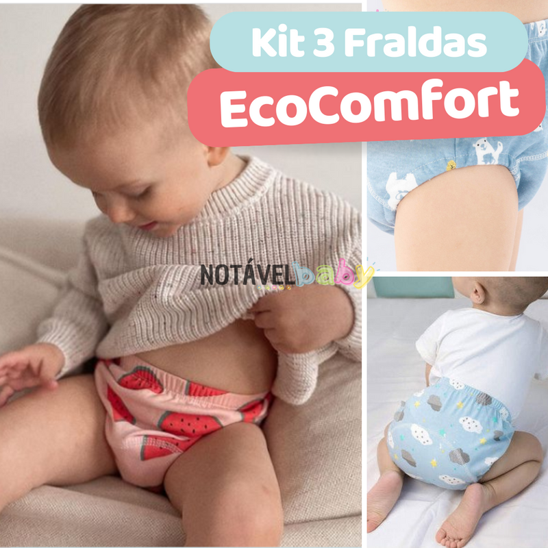 Kit 3 Fraldas para desfralde EcoComfort