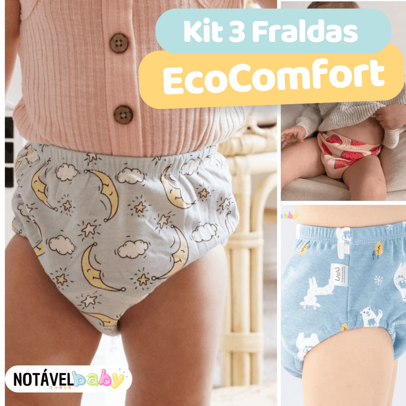 Kit 3 Fraldas para desfralde EcoComfort